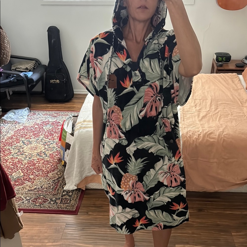 Tropical Hooded Swim Cover-Up